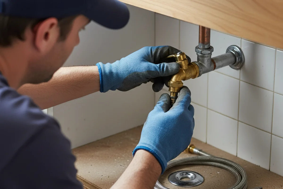 Shutoff valve and fitting work during Faucet and Fixture Repair in Nanjemoy
